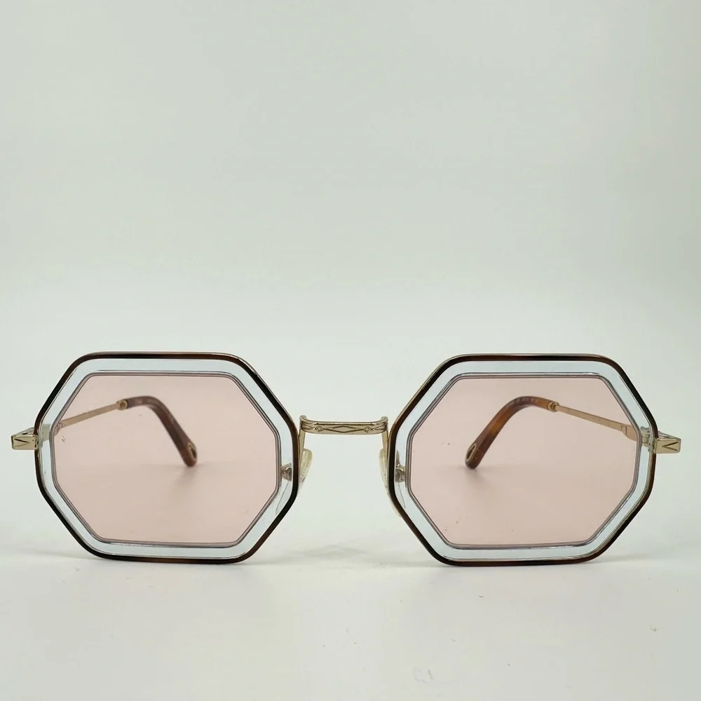 Chloe CE146S Tally Octagonal Sunglasses Pink Lens